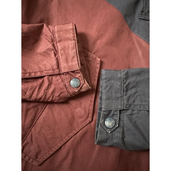 Supreme Wind Two Tone Jacket Burgundy Blue Size L Hoodie Cotton - Picture 5 of 10